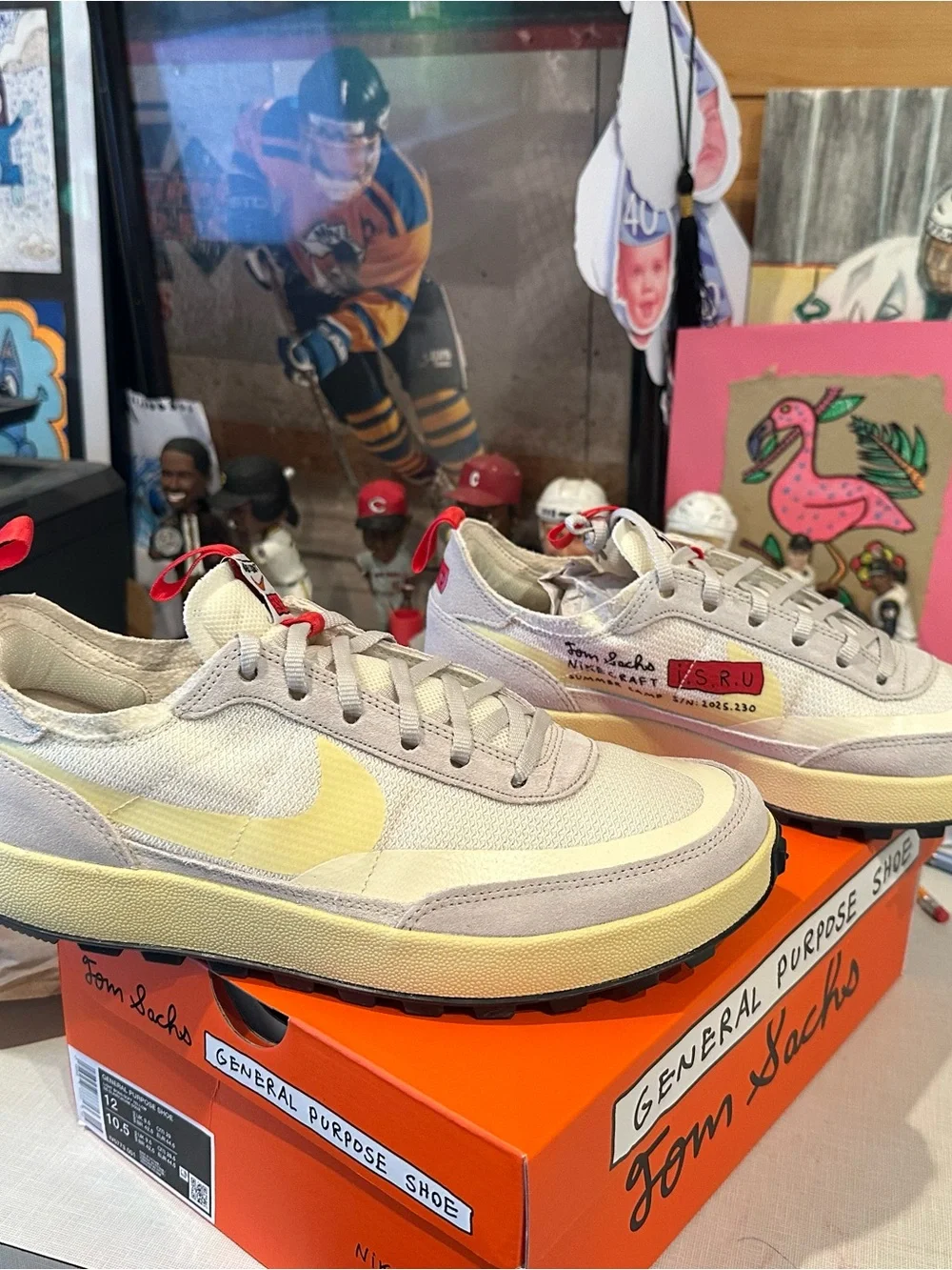 Nike General Purpose Shoe - Cream & Yellow with Red Accents